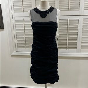 New JS Elegant Black Sleeveless Dress with tags